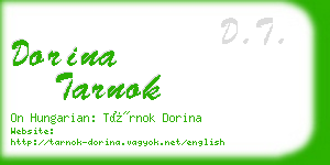 dorina tarnok business card